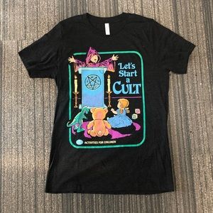 NWOT “Let’s start a cult” t-shirt